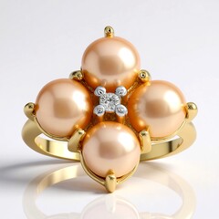 Anello in argento con Perla d'Acqua Dolce Pesca