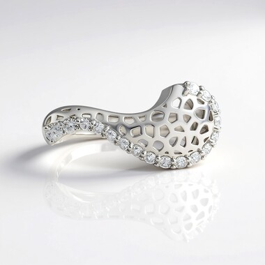 Anello in argento con Zircone (Ornaments by de Melo)
