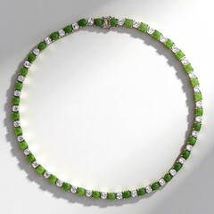 Collana in argento con Giada Canadese