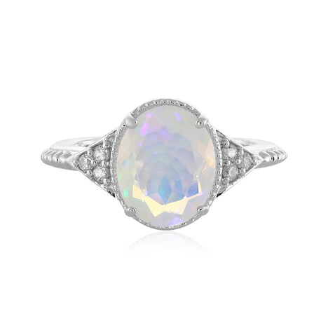 Bague en argent et Opale Welo