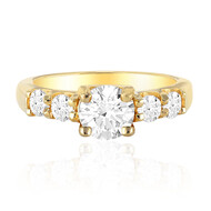 Zilveren ring met een witte topaas