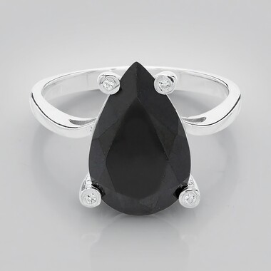 Anello in argento con Spinello Nero