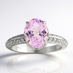 Anello in argento con Kunzite