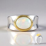 Anello in argento con Opale di Welo