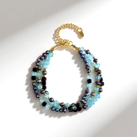 Bracciale in argento con Granato Mozambico