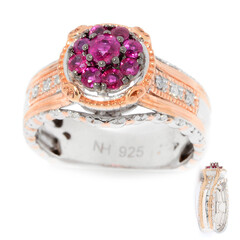 Burmese Ruby Silver Ring (Gems en Vogue)