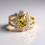 Anello in oro con Tanzanite Gialla (non riscaldata) (Adela Gold)