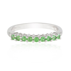 Zilveren ring met Lemshuku tsavorieten