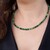 Collar en plata con Ágata verde
