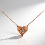 Collier en or et Diamant rose de France SI1 d'Argyle  (Annette)