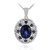 Collana in argento con Zaffiro Stellato Blu
