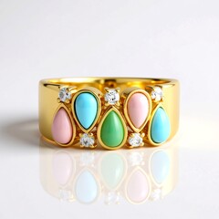 Anello in argento con Crisoprasio (KM by Juwelo)