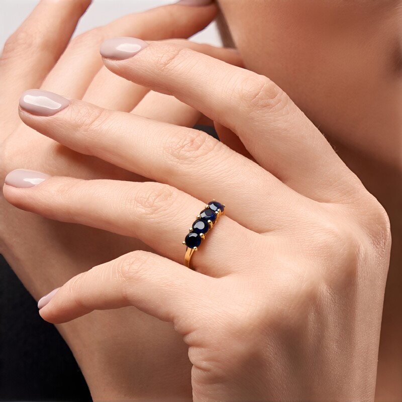 Blauer Ceylon-Saphir-Goldring (CIRARI)
