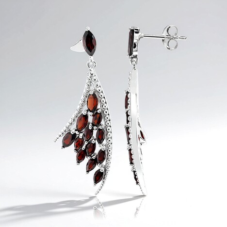 Orecchini in argento con Granato