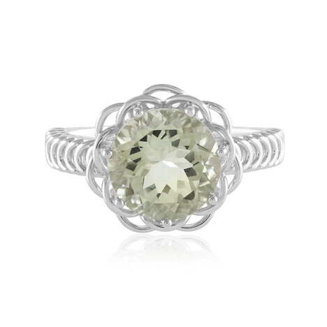 Grüner Amethyst-Silberring (Ornaments by de Melo)