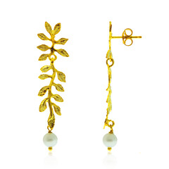 Orecchini in argento con Perla d'Acqua Dolce Bianca (Joias do Paraíso)