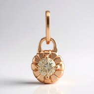 Ciondolo in oro con Diamante Rose de France VS1 di Argyle (Annette)