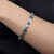 Blauer Diamant-Silberarmband