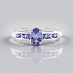 Anello in argento con Tanzanite