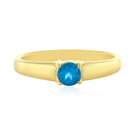 Anello in argento con Apatite Blu Neon