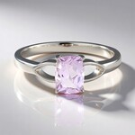Anello in argento con Ametista Rose de France