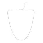 Zilveren halsketting met witte topaasstenen