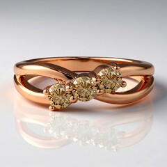Anello in oro con Diamante Rose de France SI1 di Argyle (Annette)