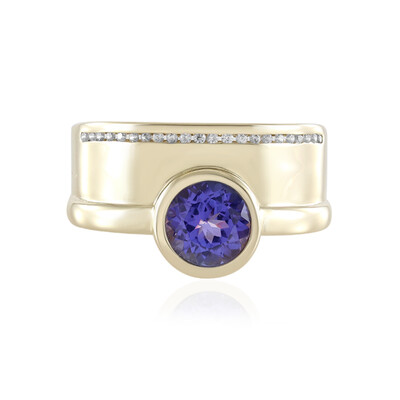 Bague en or et Tanzanite AAA (de Melo)