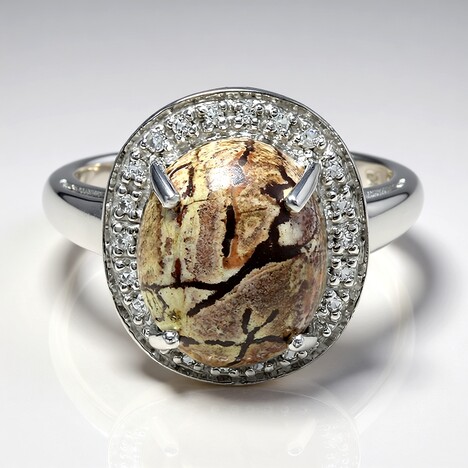 Anello in argento con Diaspro Dentritico Sonora