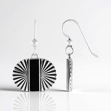 Orecchini in argento con Onice Nero (Desert Chic)
