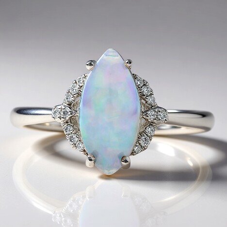 Anello in oro con Opale di Welo AAA