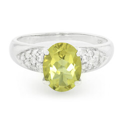 Oliven-Quarz-Silberring