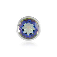 Zawieszka ze srebra platynowanego - Kwarc niebieski Mystic (MONOSONO COLLECTION)