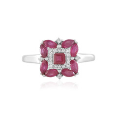 Bague en argent et Rubis de Madagascar