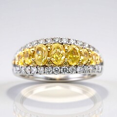 Anello in oro con Diamante Giallo SI2