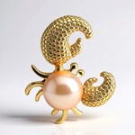 Ciondolo in argento con Perla Ming color Pesca (TPC)