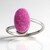 Anello in argento con Cobalto Calcite (Bali Barong)