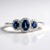 Bague en or et Saphir bleu de Ceylan