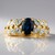 Anello in oro con Zaffiro Kanchanaburi