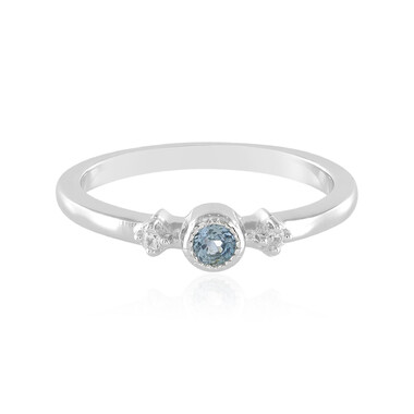 Blauer Saphir-Silberring