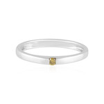 Anello in argento con Diamante Giallo I3