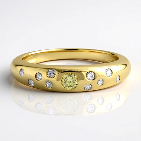 Anello in oro con Diamante Giallo VS1 (Annette)
