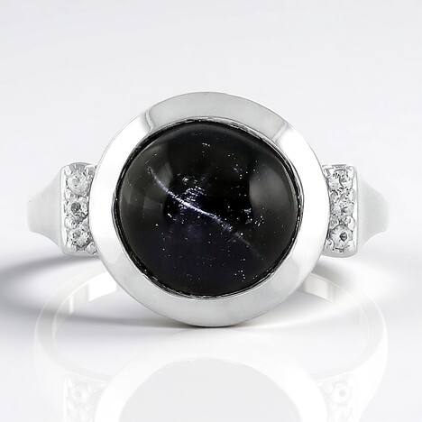 Anello in argento con Diopside Stellato d'India