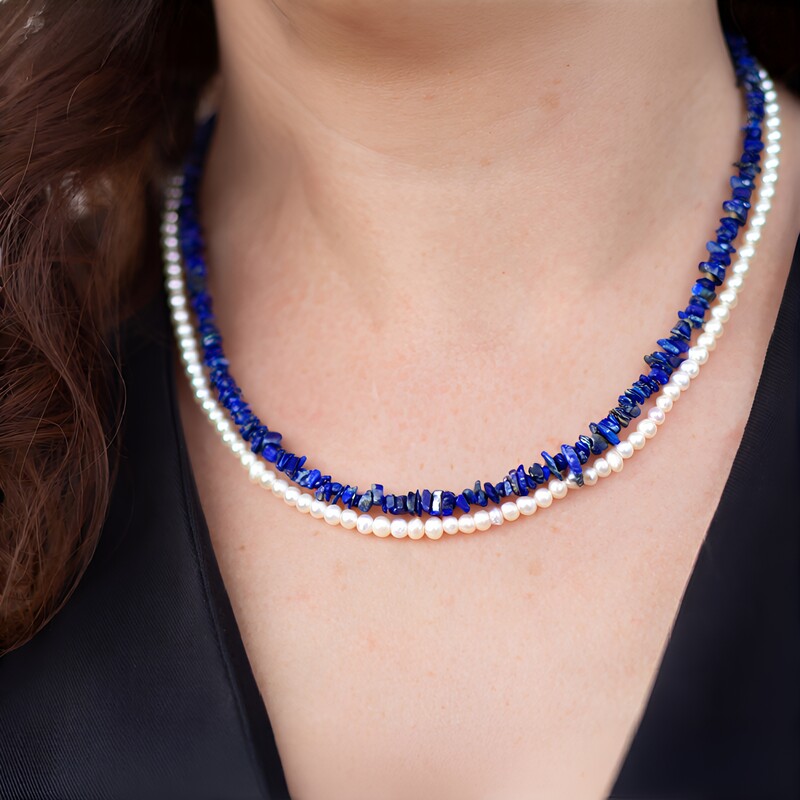 Lapis Lazuli Silver Necklace