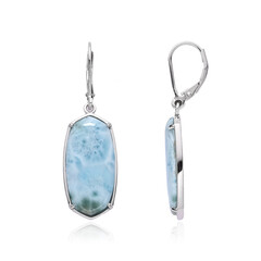 Larimar-Silberohrringe