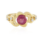 Anillo en plata con Zafiro rosa de Madagascar