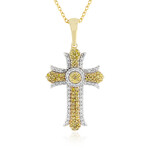 Collana in argento con Diamante Giallo I2