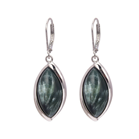 Seraphinit-Silberohrringe