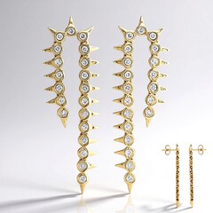 VS1 (G) Diamond Silver Earrings