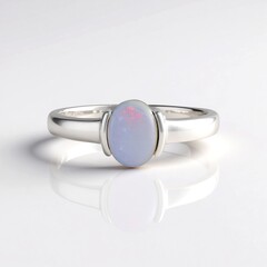 Bague en argent et Opale d'Australie
